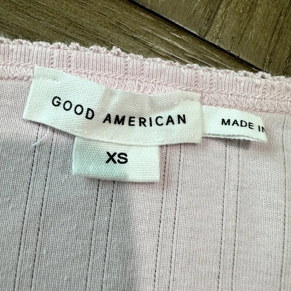 Good American Pointelle Cardigan Size XS Pink - Picture 4 of 7